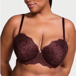 Victoria's Secret Dream Angels Brown All Over Lace Demi Bra